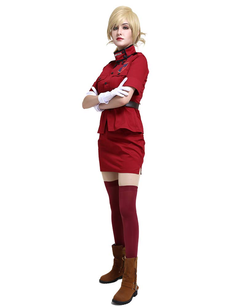 Coskidz Women's Seras Victoria Burgundy Red Cosplay Costume - Anime Vampire Hunter D Dress (Size S) for Halloween, Cosplay Events & Themed Parties