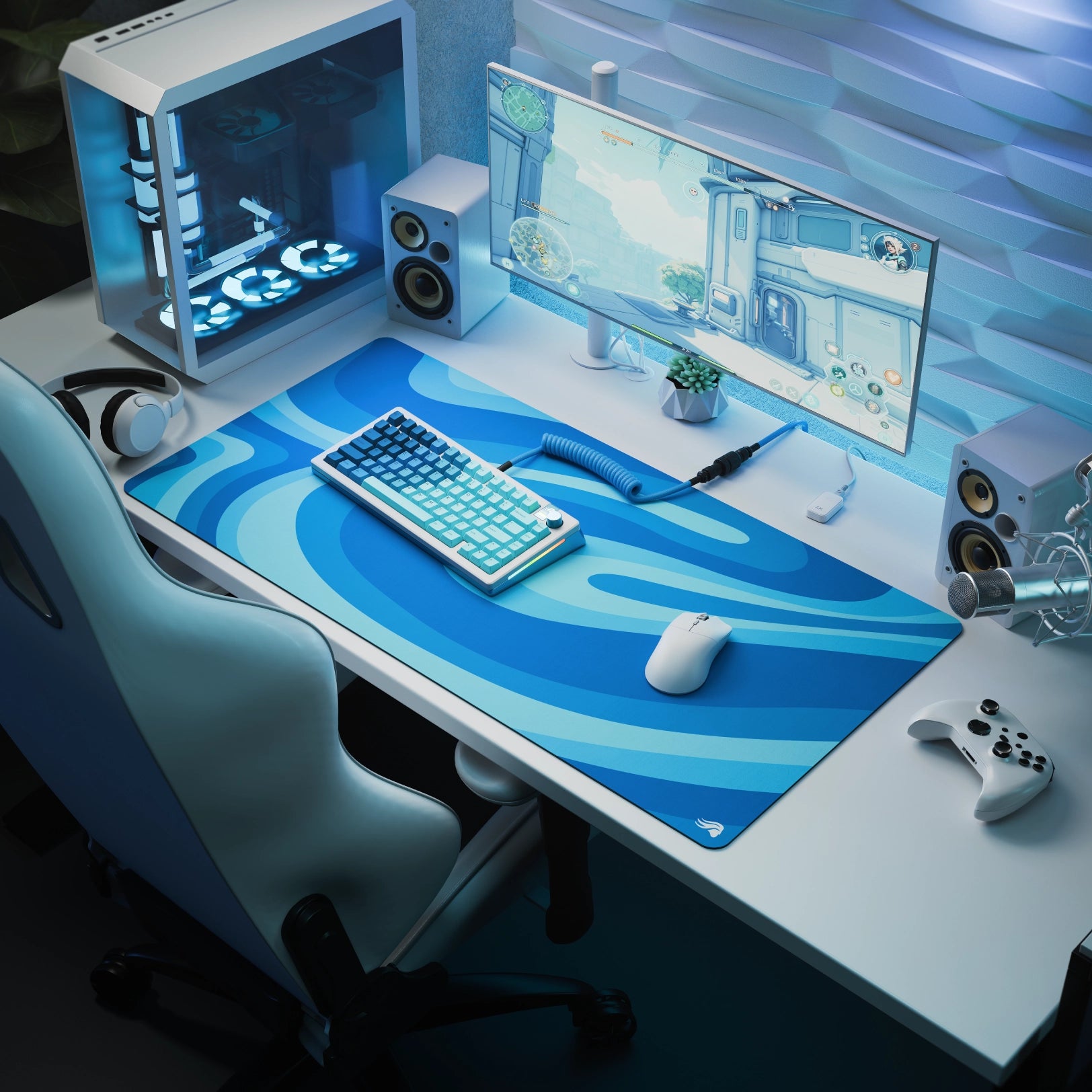 Ocean GMP 2 Cloth Gaming Mouse Pad - Large Non-Slip Surface for PC & Laptop - Perfect for Esports, Office Work & Home Gaming Setup