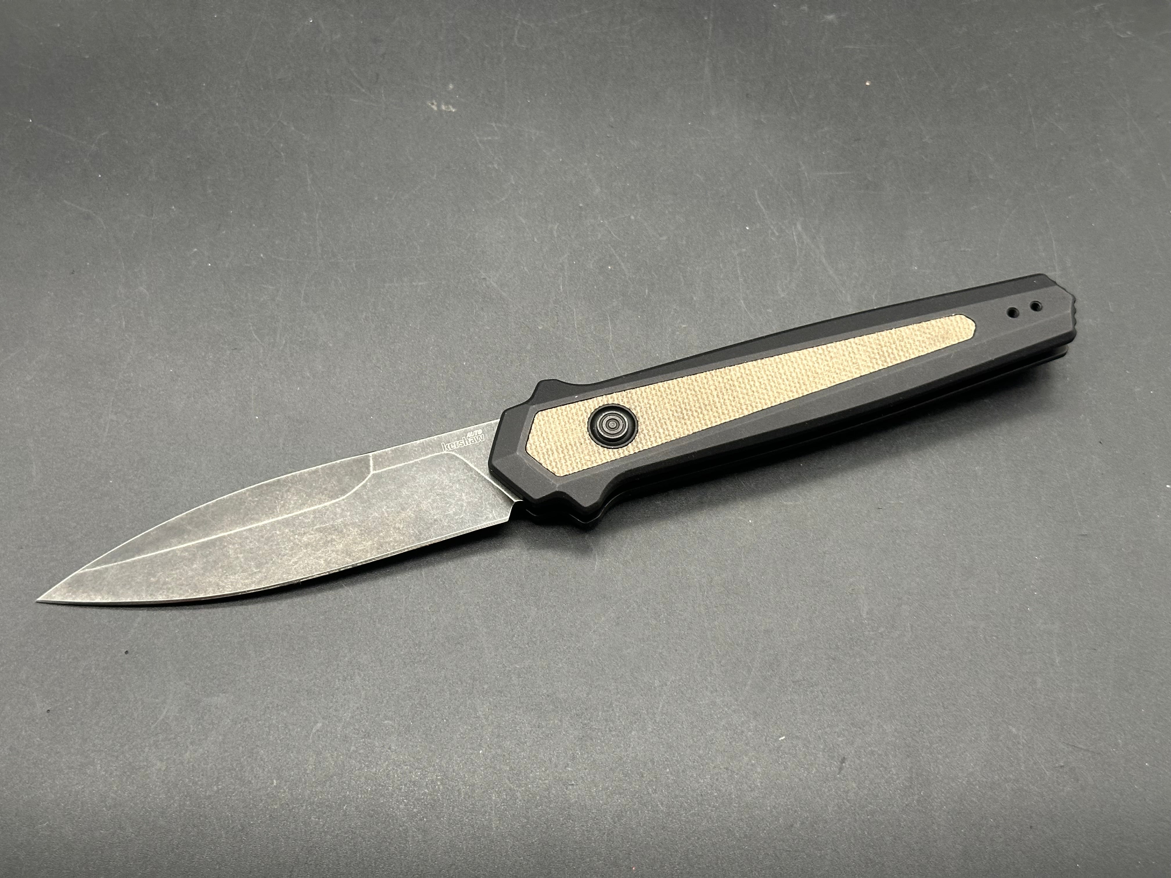 Kershaw Launch 15 Automatic Knife - MagnaCut Blade, Aluminum/Micarta Handle, 3.5