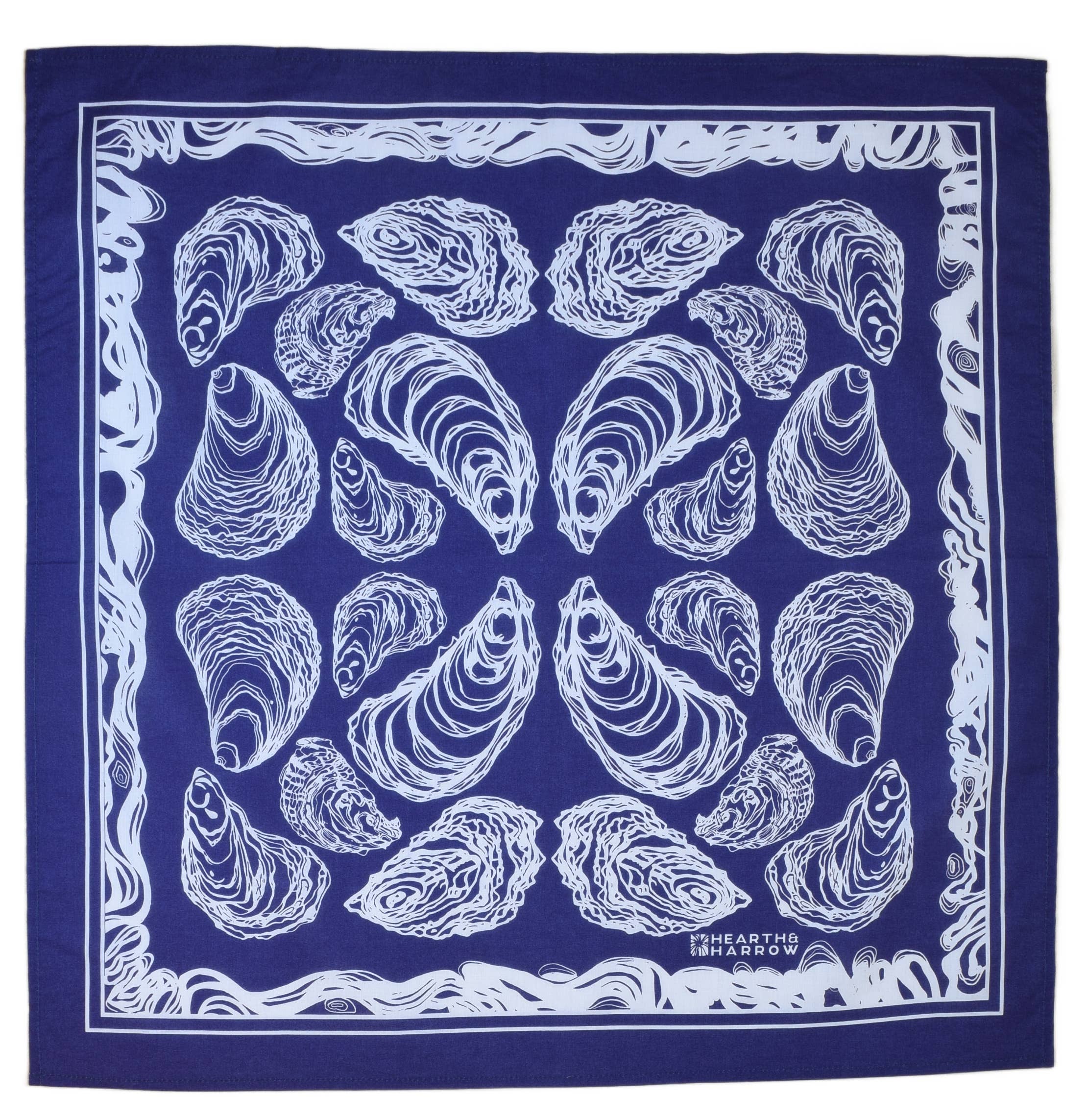 Hearth and Harrow Oyster Bandana - Stylish Cotton Scarf for Women & Men - Fashionable Accessory for Outdoor Activities, Travel, and Everyday Wear