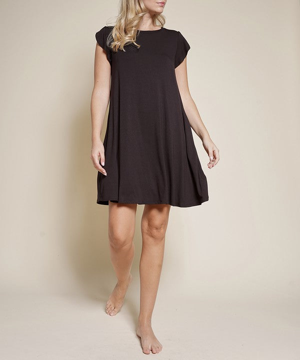 Elegant Bamboo Tulip Sleeve Dress for Women - Flowy Summer Dress for Casual Wear, Date Night & Beach Outings