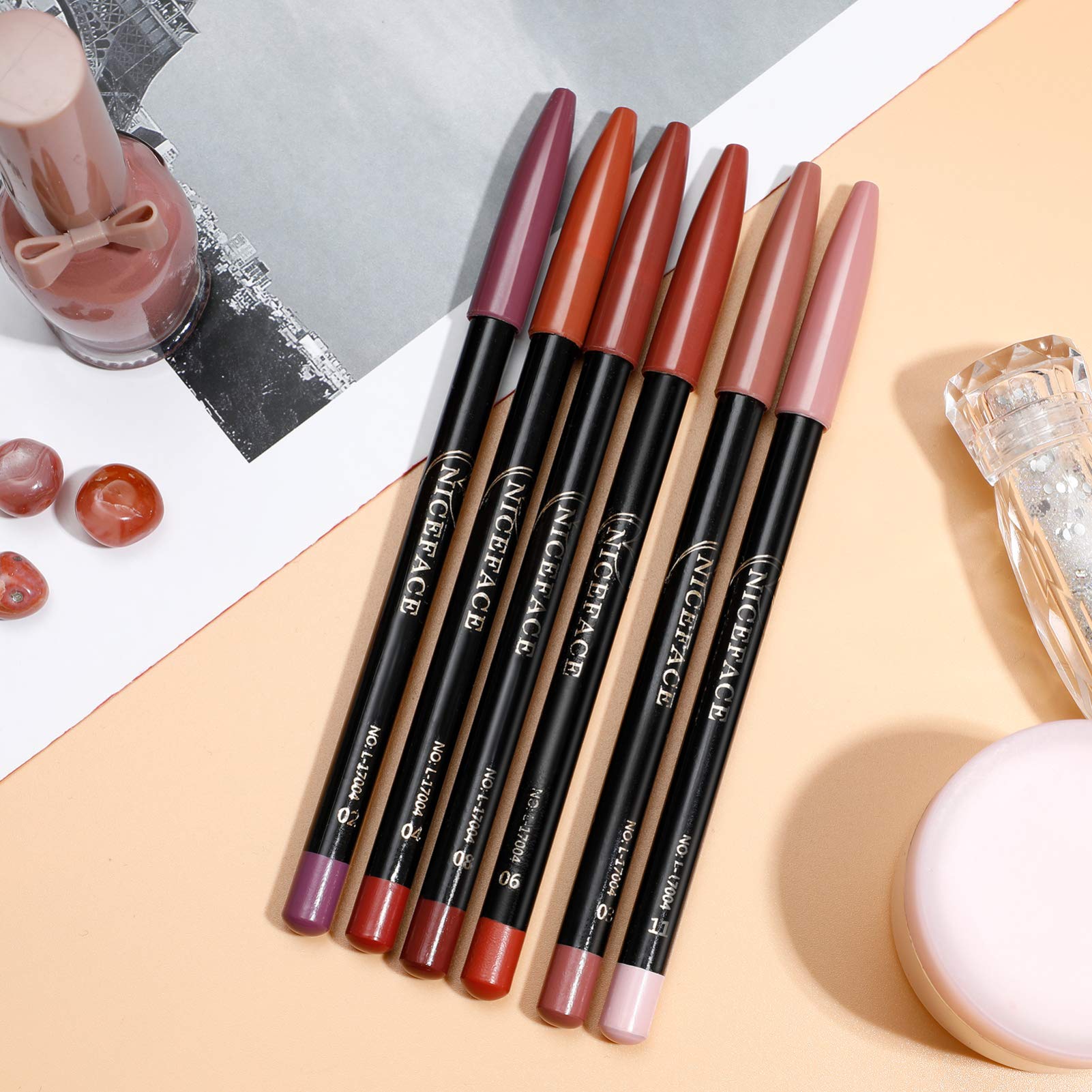 Beaupretty 12 Colors Waterproof Lip Liner Pen Set - Long Lasting Natural Lip Makeup Pencils for Women | Perfect for Everyday Wear, Party & Special Occasions