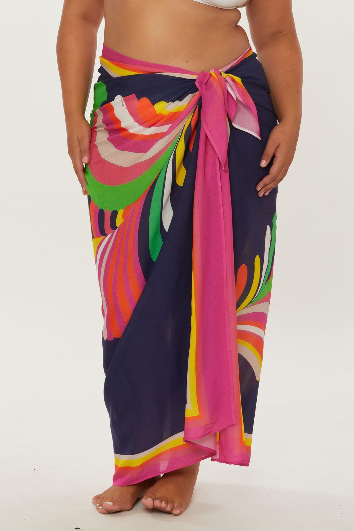 Trina Turk Women's West Palm Sarong - Stylish Casual Beach Cover Up for Summer, Swimwear, and Vacation | Perfect for Poolside, Beach Outings, and Resort Wear