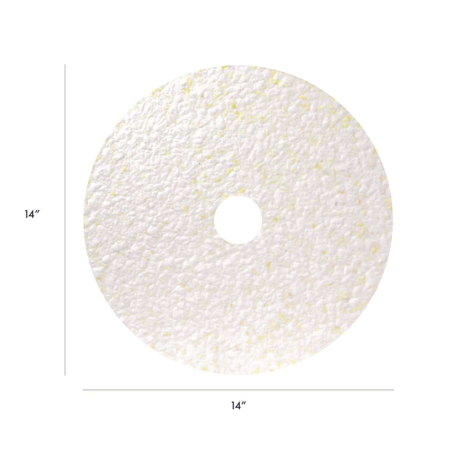 Americo® Toro Floor Pad - 14 Inch Diameter, White/Brown/Yellow, 2 Pads per Carton - Heavy Duty Cleaning Pads for Floor Buffers & Scrubbers