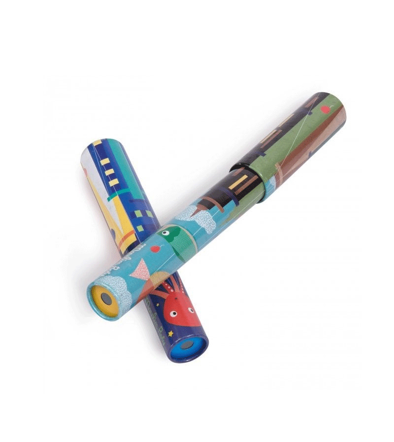 Moulin Roty CityScape Kaleidoscope - Colorful Optical Toy for Kids & Adults | Perfect for Sensory Play, Stress Relief & Creative Inspiration