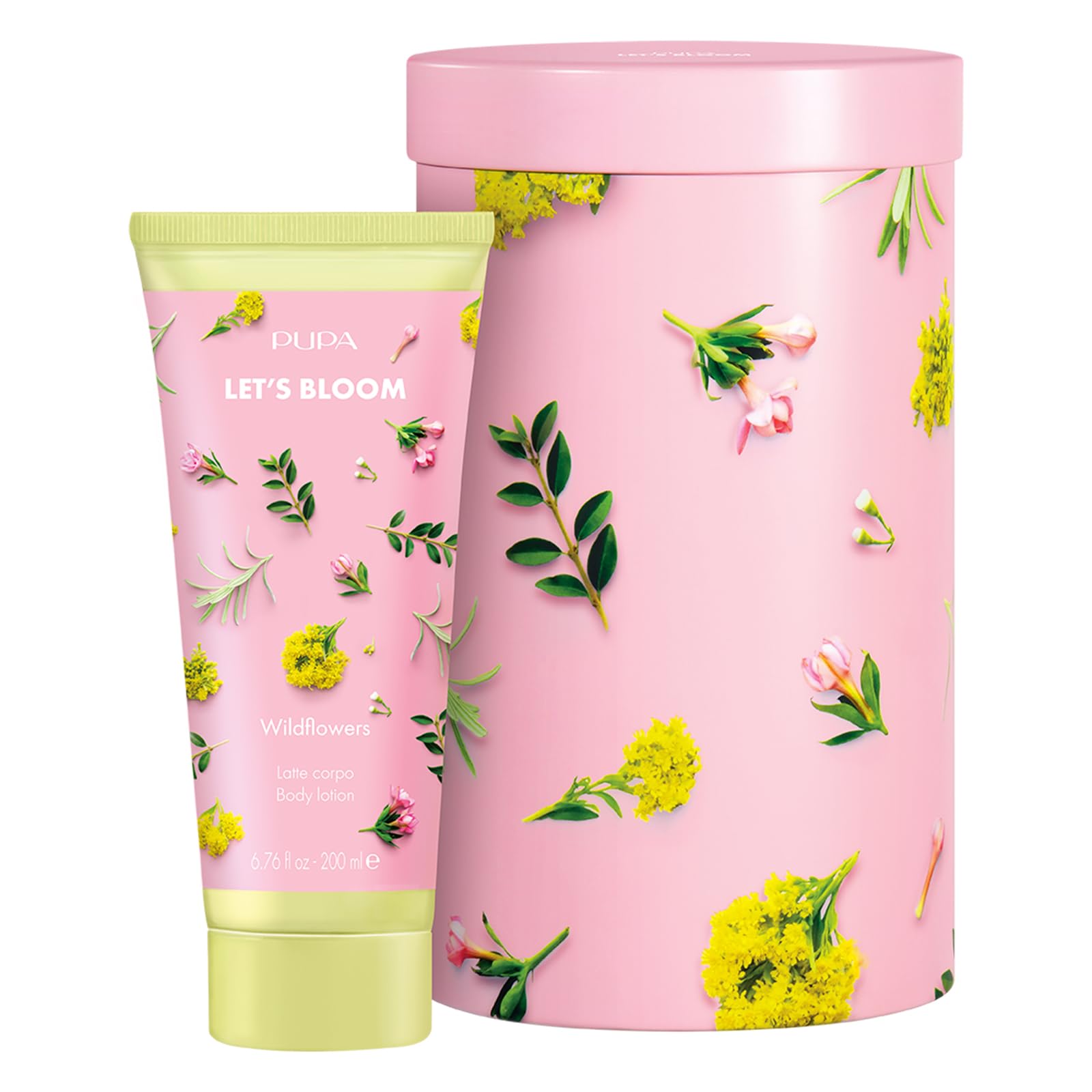 Pupa Milano Wildflowers Body Lotion 6.76oz - Hydrating Moisturizer for Soft Skin - Daily Skincare & Spa Use