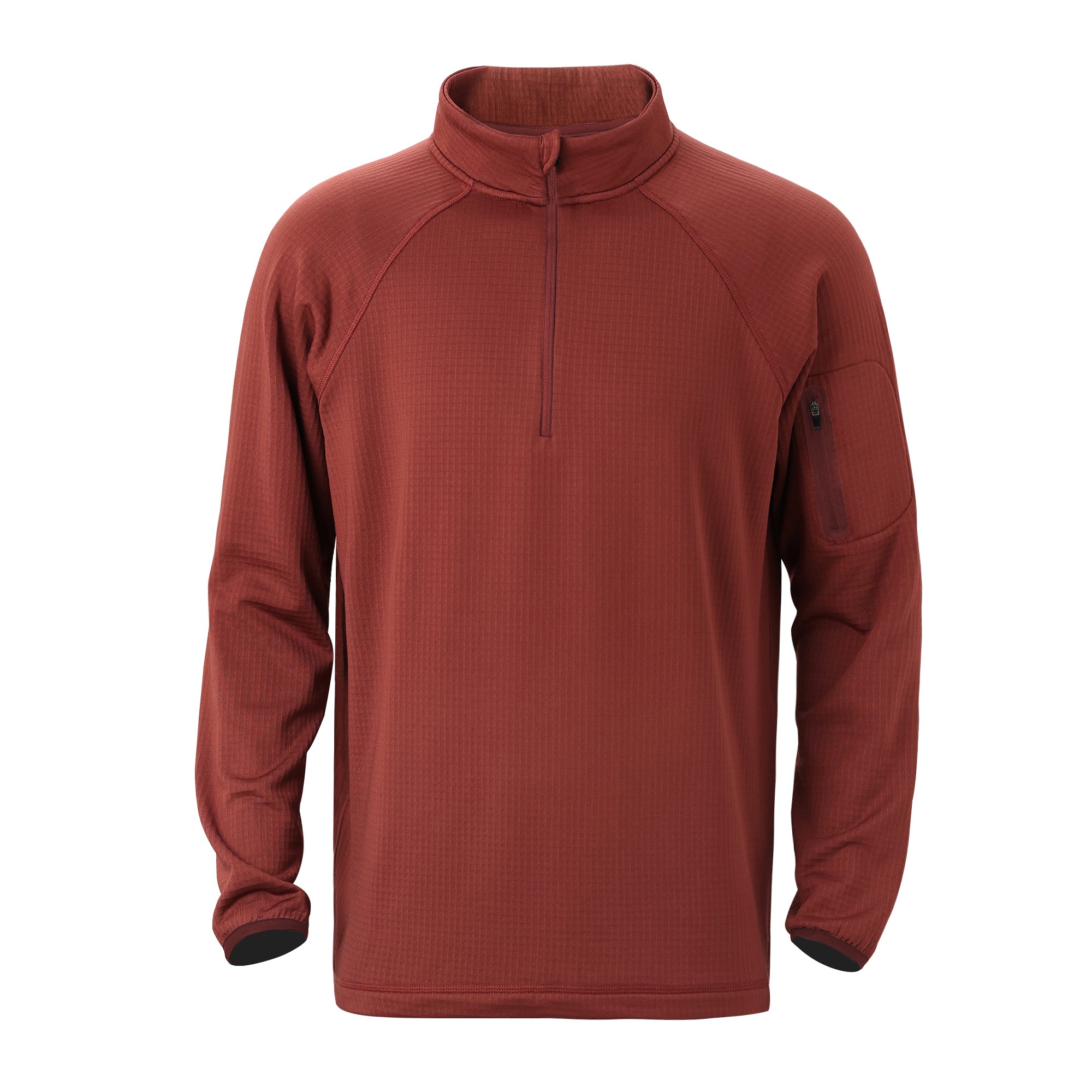 Men's Waffle Quarter Zip Pullover Sweater - Soft Thermal Knit Long Sleeve Shirt for Casual Wear, Outdoor Activities & Layering | Perfect for Fall, Winter & Spring Seasons