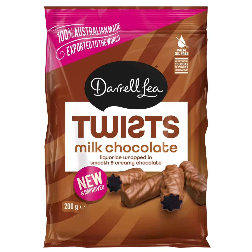 Delicious Milk Chocolate Covered Liquorice Twists - Sweet & Chewy Candy for Snacking, Gifts & Movie Nights