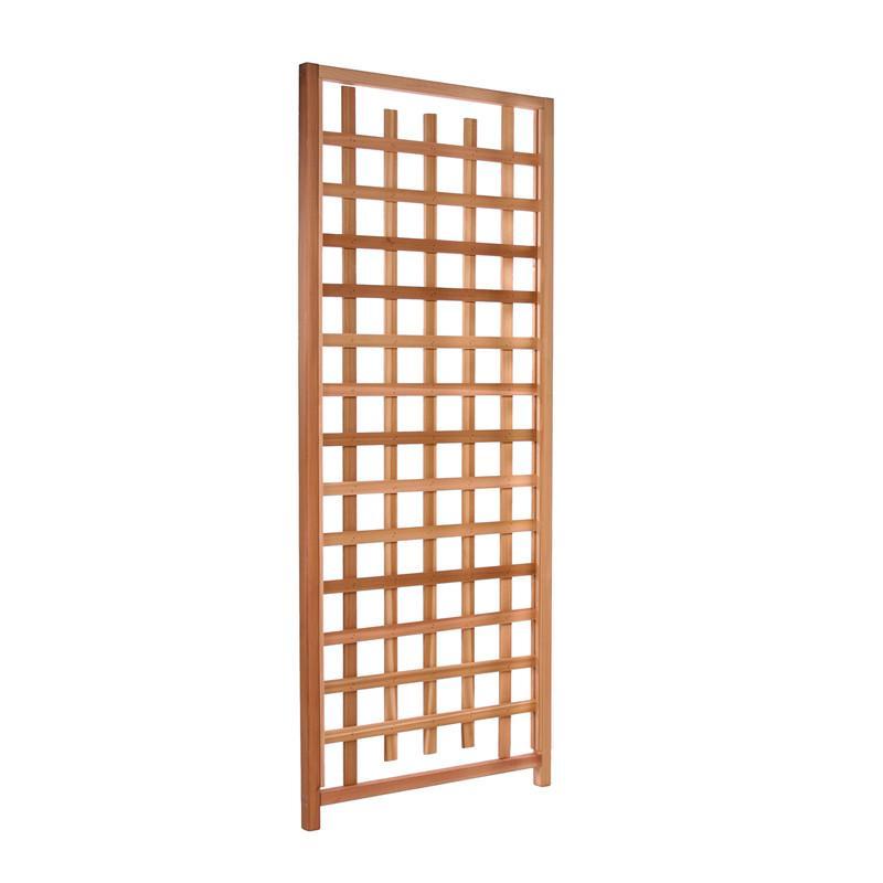 Premium Cedar Trellis Privacy Screen Panel for Patio - Natural Wood Garden Divider for Outdoor Living Spaces, Backyard Decor, and Plant Support