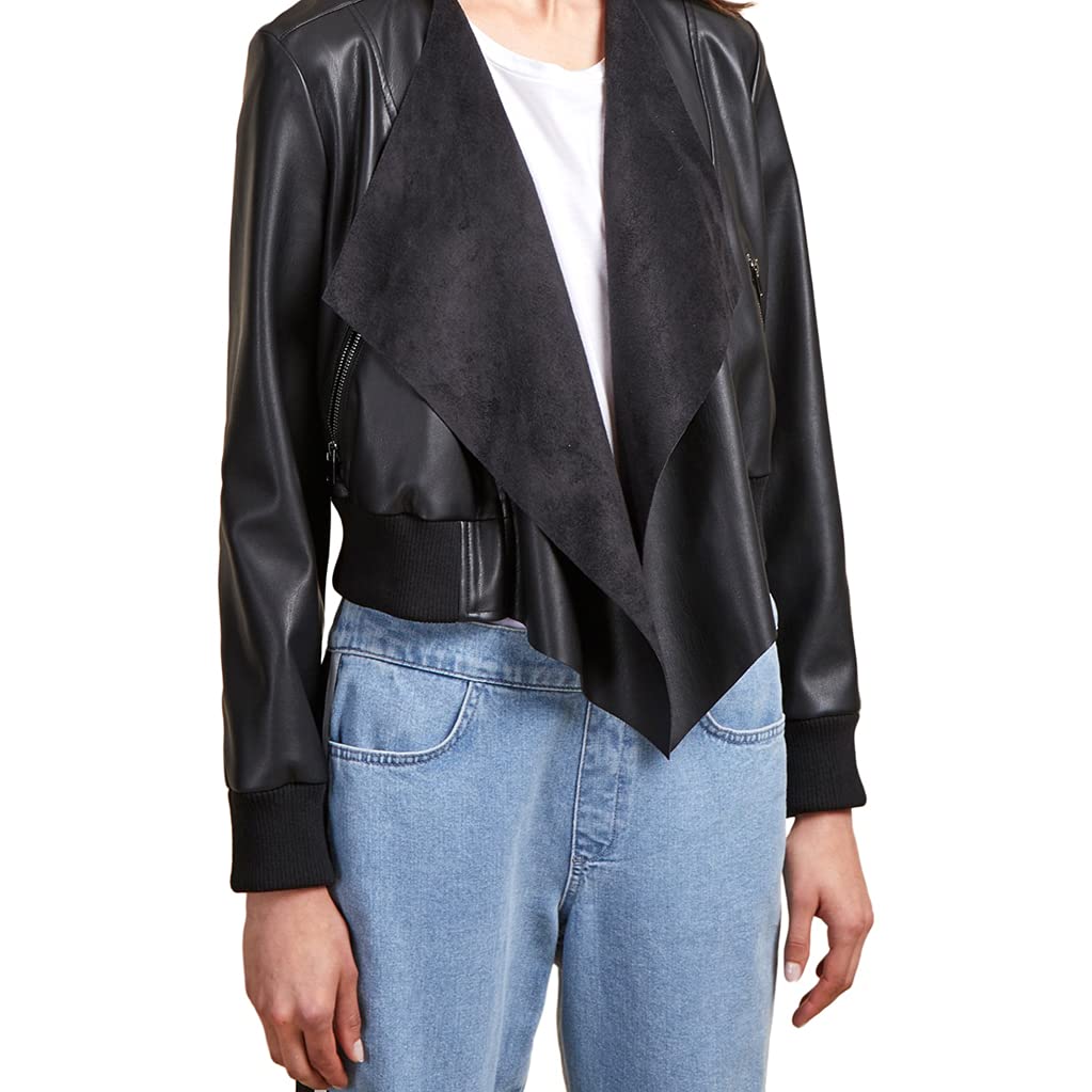 French Connection Women's Vegan Leather Jackets - Stylish Faux Leather Jacket for Women | Perfect for Fall, Winter & Spring Outfits | Office, Date Night & Casual Wear