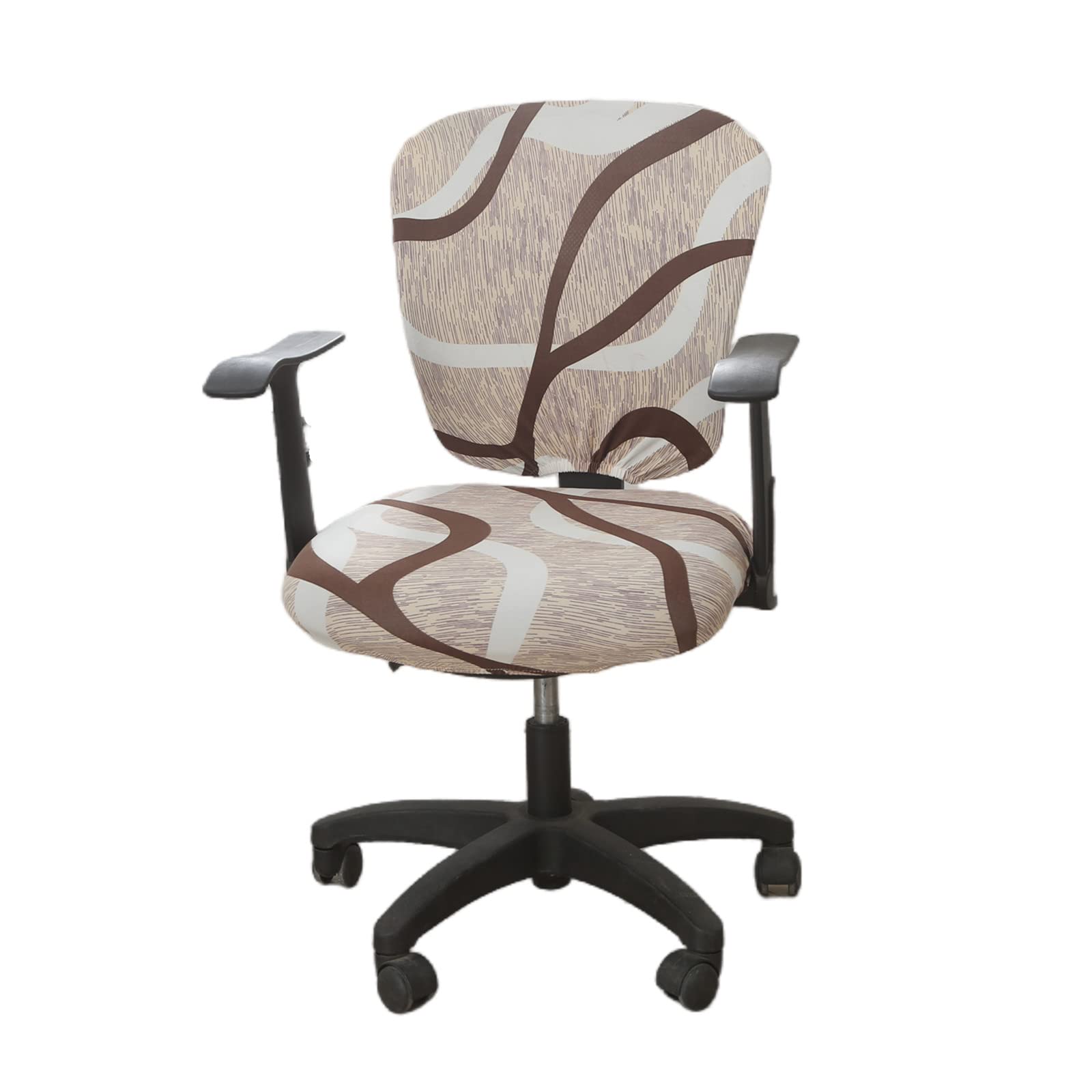 2-Piece Stretch Spandex Office Chair Cover - Universal Fit for Computer & Swivel Chairs - Protects from Dust & Stains - Perfect for Home Office, Gaming Setup & Workspace Decor