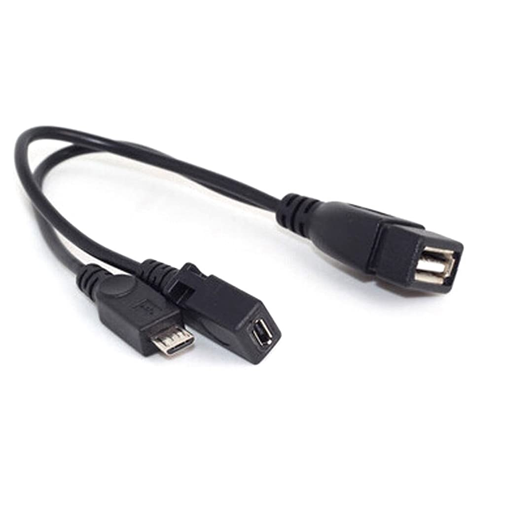 2-in-1 OTG Micro USB Splitter Adapter - Connect Card Reader for Android Phones