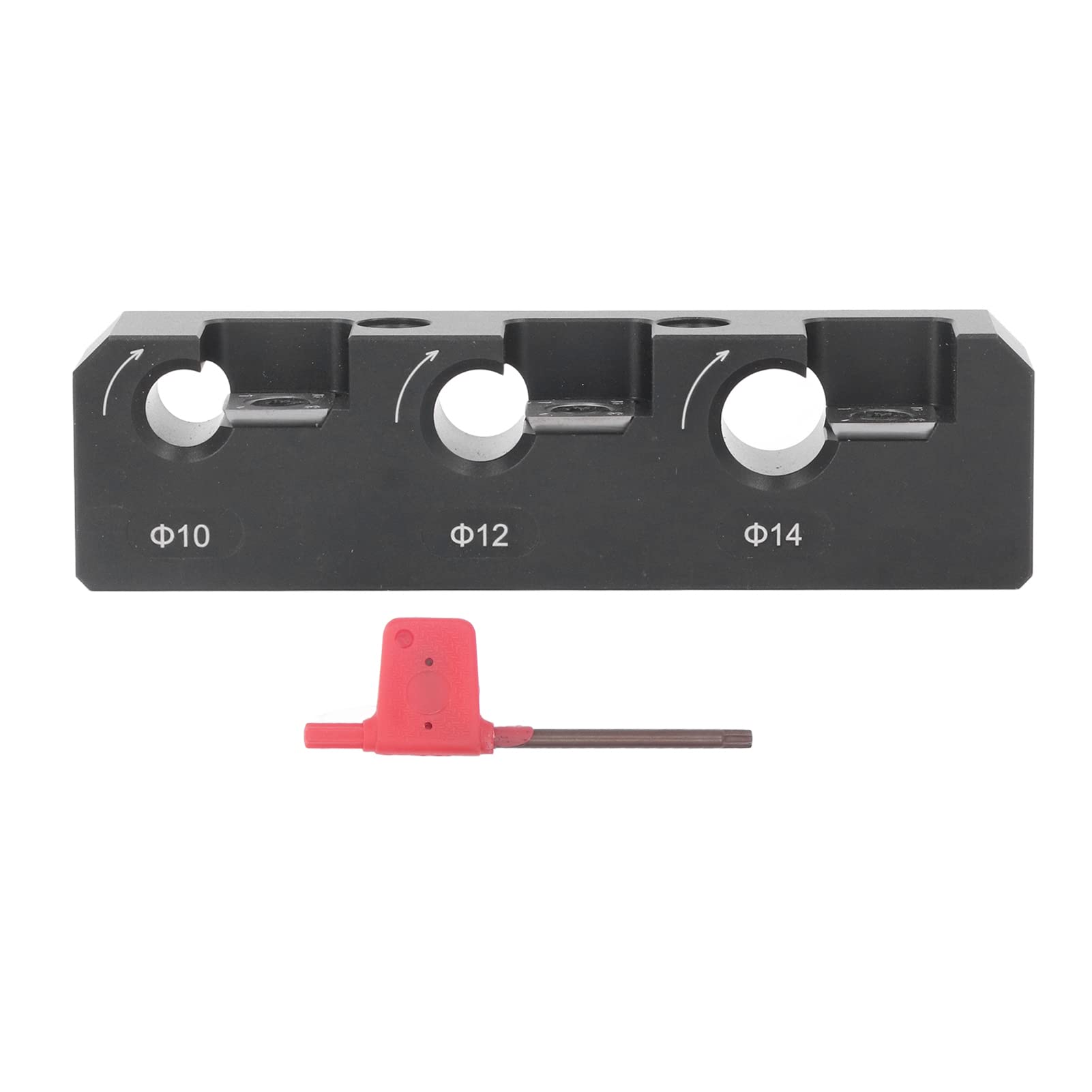 Oumefar Carbide Inserts Dowel Maker - 3 Hole Metric Dowel Plate for Wooden Dowel Rods & Sticks - Electric Drill Milling Jig & Woodworking Tool - Perfect for Furniture Making, DIY Projects & Wood Joinery