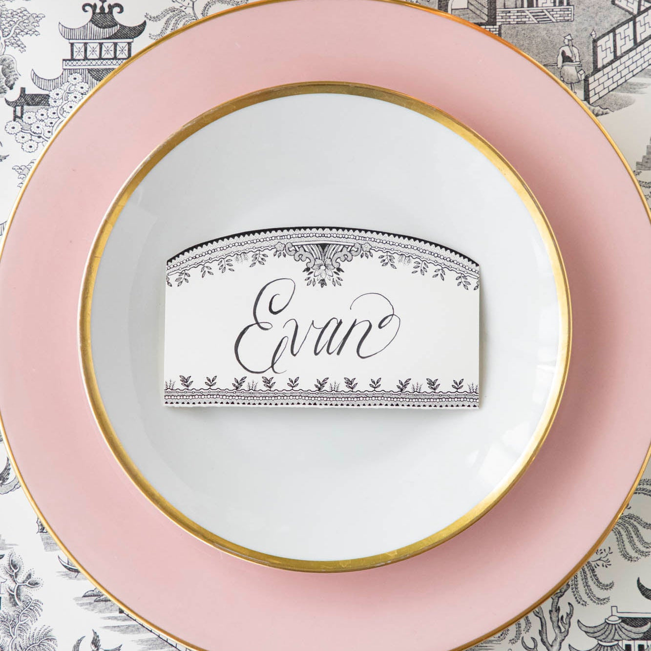 Burleigh Black Place Card Holders - Elegant Wedding & Event Table Name Cards for Seating Assignments - Perfect for Dinner Parties, Bridal Showers, and Formal Gatherings