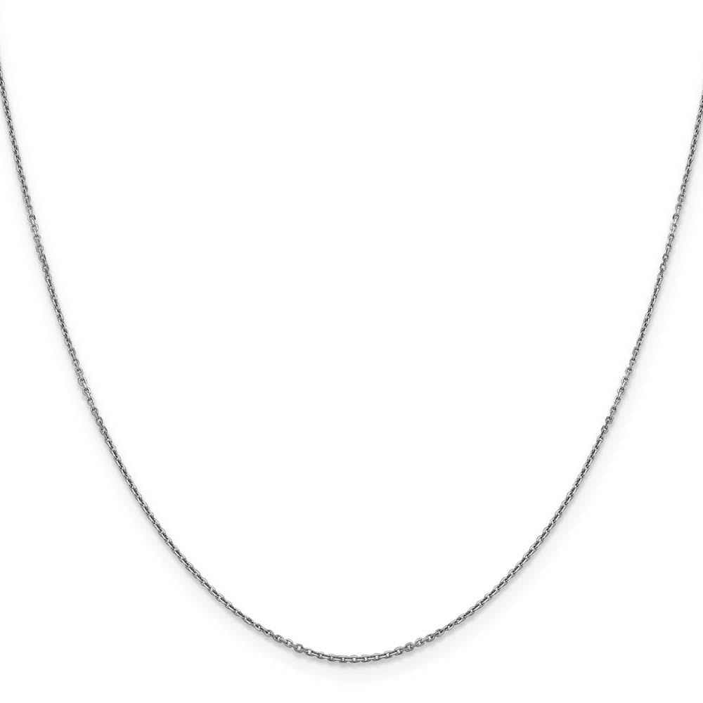 The Black Bow 0.9mm 10k White Gold Diamond Cut Cable Chain Necklace - Perfect for Weddings, Anniversaries & Special Occasions