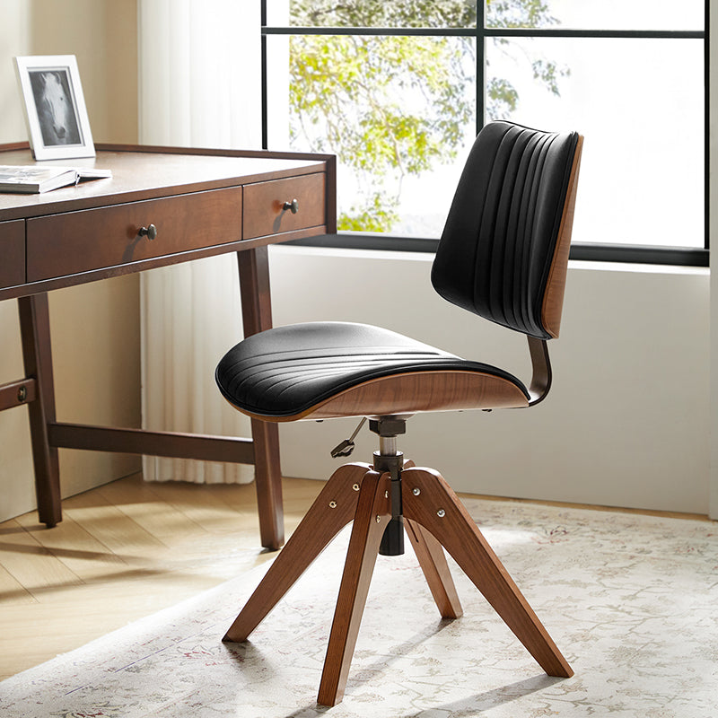 Griselda Adjustable Office Chair with Stable Wooden Frame & Ergonomic Back Support - Perfect for Home Office, Gaming, and Workspace Comfort