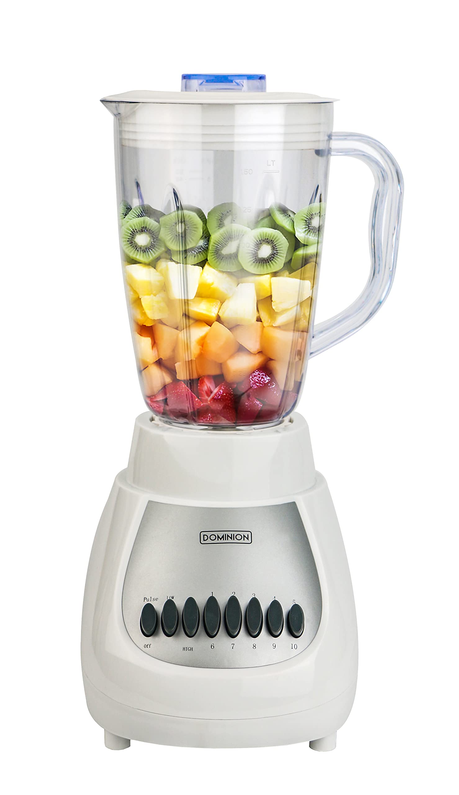 Dominion D4001WP 48 Oz White Countertop Blender - Powerful 700W Motor for Smoothies, Shakes & Food Prep - Perfect for Kitchen, Home & Restaurant Use