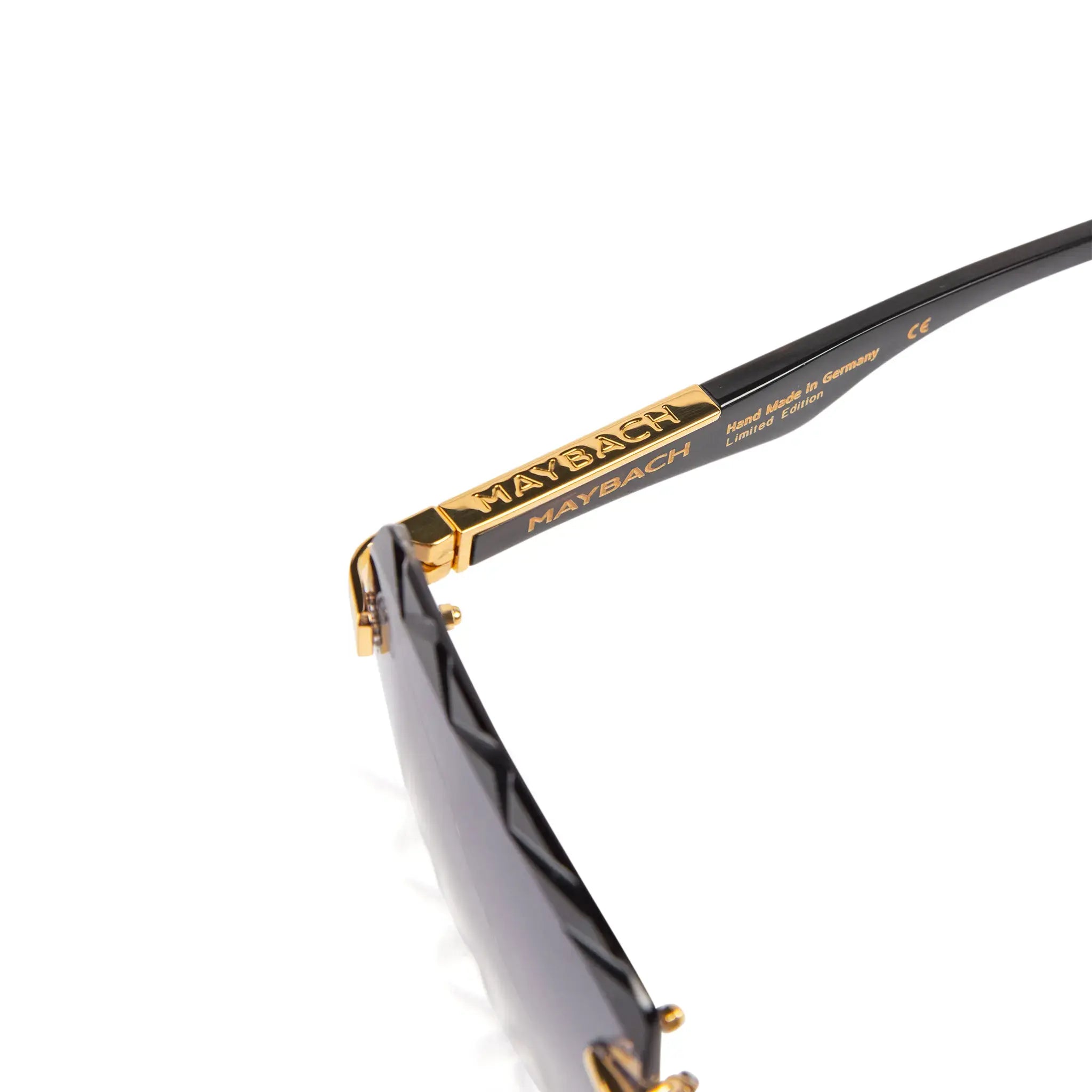 Maybach Eyewear The Artist III G HAS Z25 Custom Gold Grey Fade Diamond Cut Polarized Sunglasses for Men - Luxury Fashion Shades for Driving, Beach & Outdoor Activities