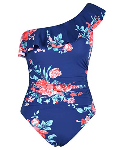 Navy&red Floral