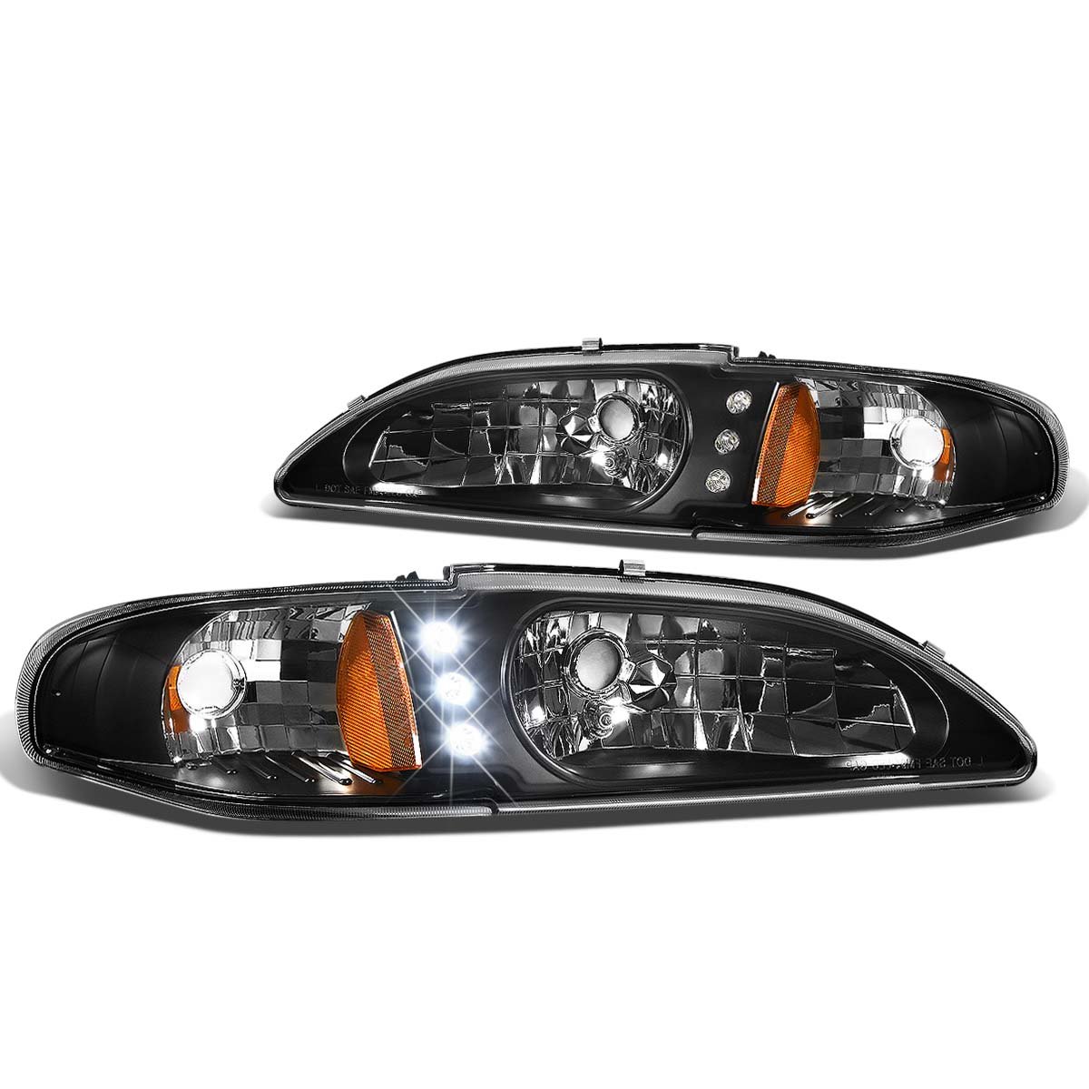 DNA MOTORING LED DRL Front Bumper Headlights - Replacement Daytime Running Lights for Cars & Trucks - Perfect for Enhanced Visibility & Style Upgrade