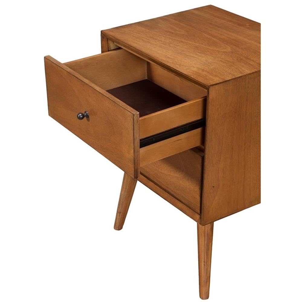 Home Square 2-Piece Bedroom Set - Full Size Panel Bed & Nightstand in Acorn Brown - Perfect for Small Spaces & Guest Rooms