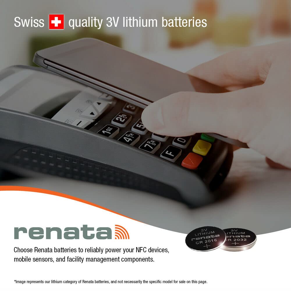 Renata CR2025 3V Lithium Coin Cell Batteries - 20 Pack for Watches, Calculators, Key Fobs & Medical Devices - Long-Lasting Power Supply