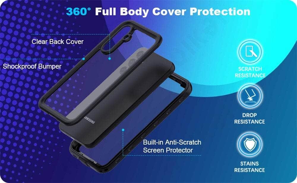 IP68 Waterproof Case for Samsung Galaxy A54 - Shockproof Dustproof Protective Cover for Outdoor, Swimming, Hiking & Daily Use