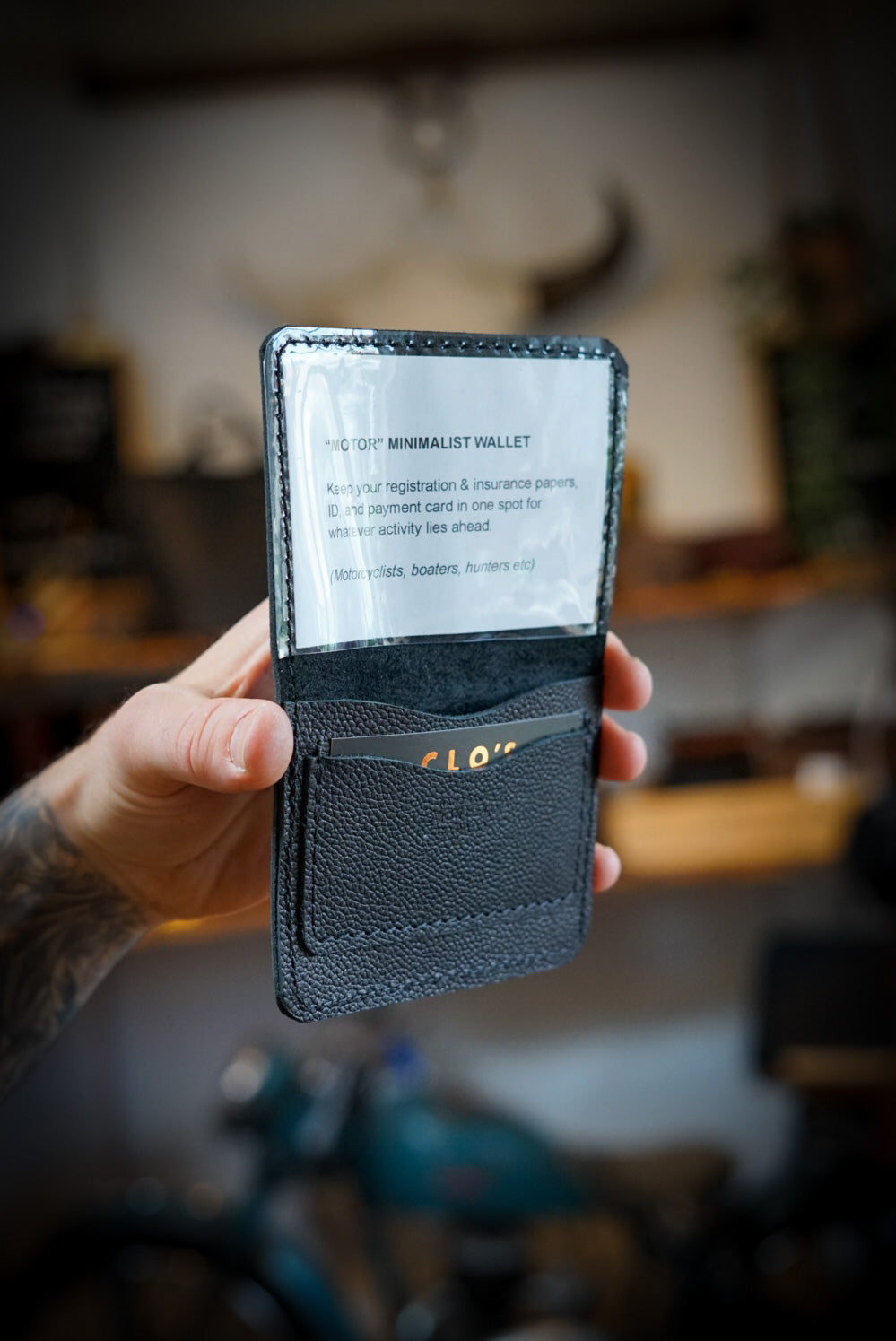 Slim Minimalist RFID Blocking Leather Wallet for Men - Pebbled Black - Perfect for Everyday Carry & Travel