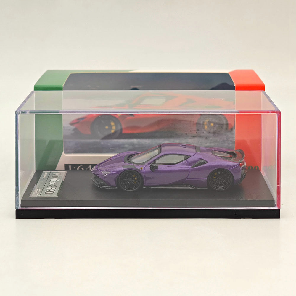 Novitec Ferrari SF90 1:64 Scale Diecast Model Car - Purple Collectible for Display & Racing Enthusiasts | Perfect for Showcases, Gifts & Car Collections