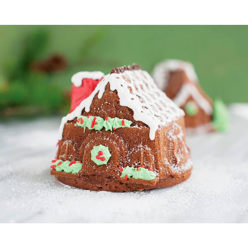 Nordic Ware Gingerbread House Duet Pan Set - Nonstick Bakeware for Holiday Cookie Making, Christmas Baking, and Festive Desserts | Perfect for Gingerbread Houses, Cookies, and Seasonal Treats