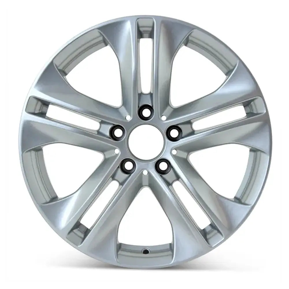 17 Inch Mercedes E350 Wheel Replacement - Silver Replica Rim 85128 | OEM Style Alloy Wheels for Mercedes-Benz E-Class Sedan | Perfect for Road Trips & Luxury Car Upgrades