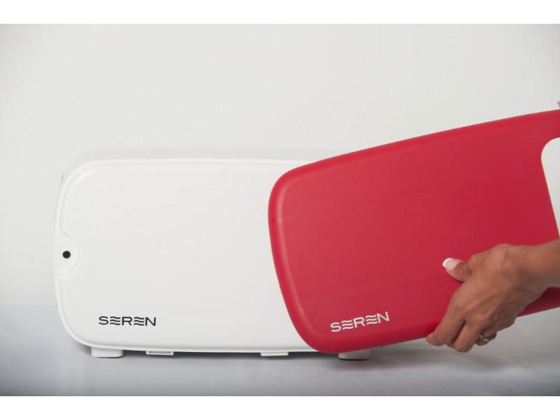 BergHOFF Seren 2-Piece Side Loading Toaster with Red Panel - Perfect for Breakfast, Brunch & Small Kitchens - Compact & Stylish Countertop Appliance