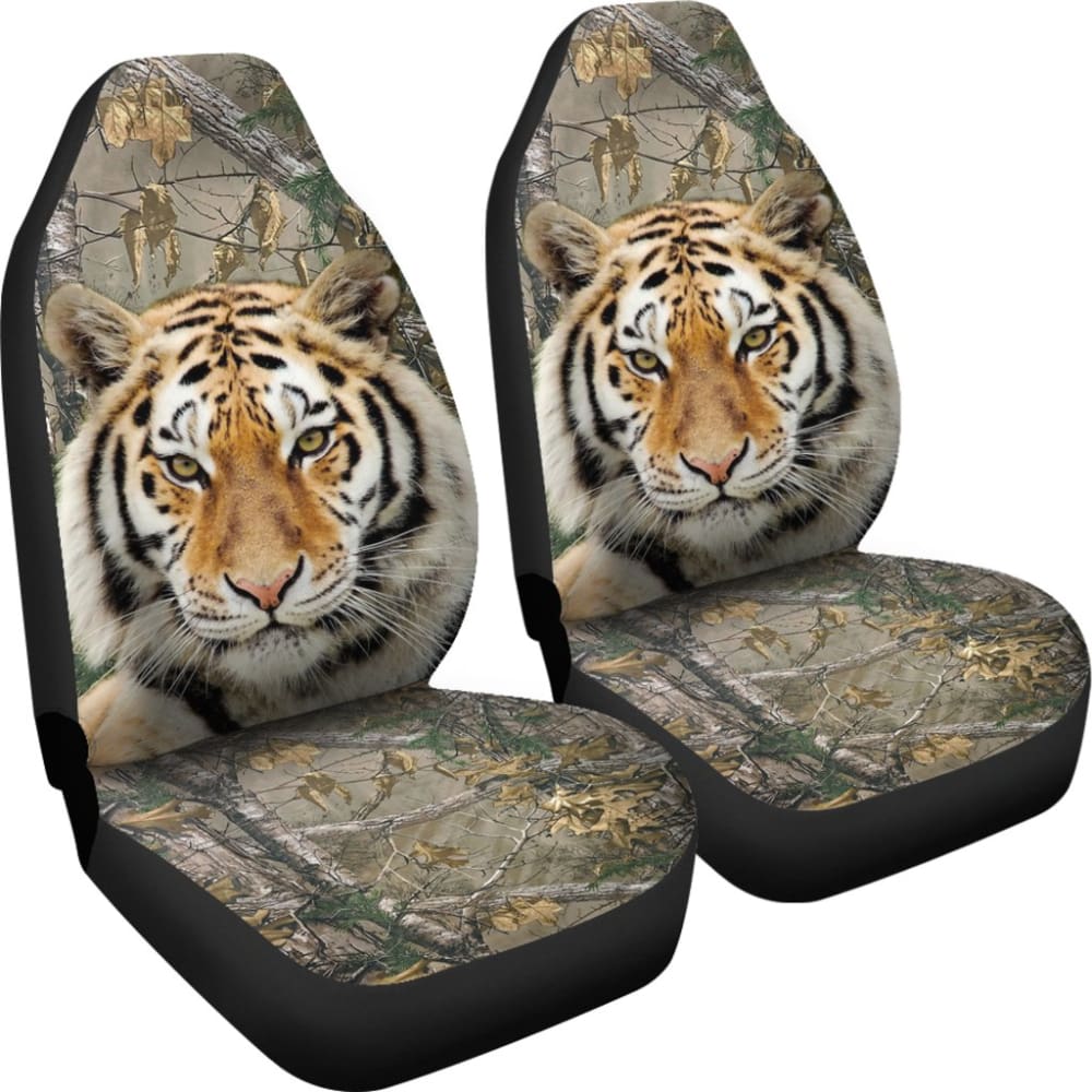 Premium Tiger Print Car Seat Covers - Universal Fit for Cars, Trucks & SUVs - Waterproof & Non-Slip Protection - Perfect for Family Road Trips, Daily Commutes & Pet Owners
