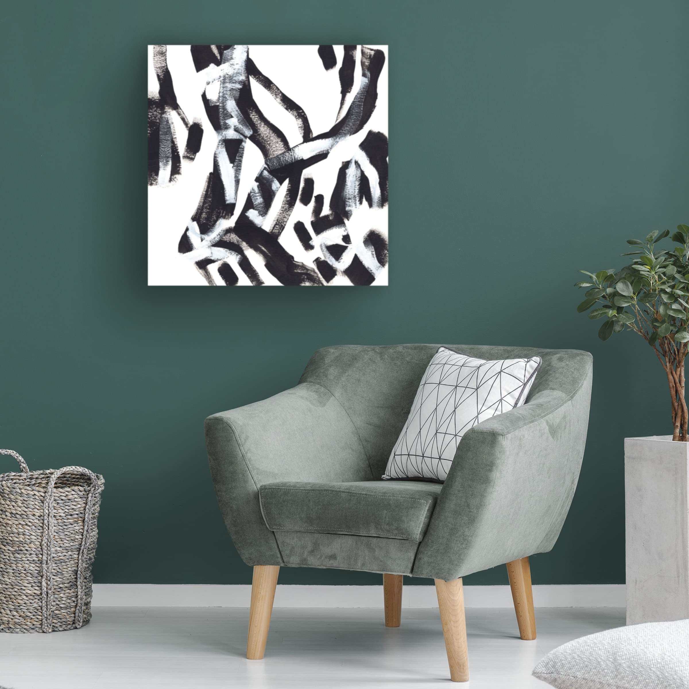 Trademark Fine Art 'Onyx Code IV' Abstract Canvas Painting by June Erica Vess - Modern Wall Art for Living Room, Bedroom & Office Decor