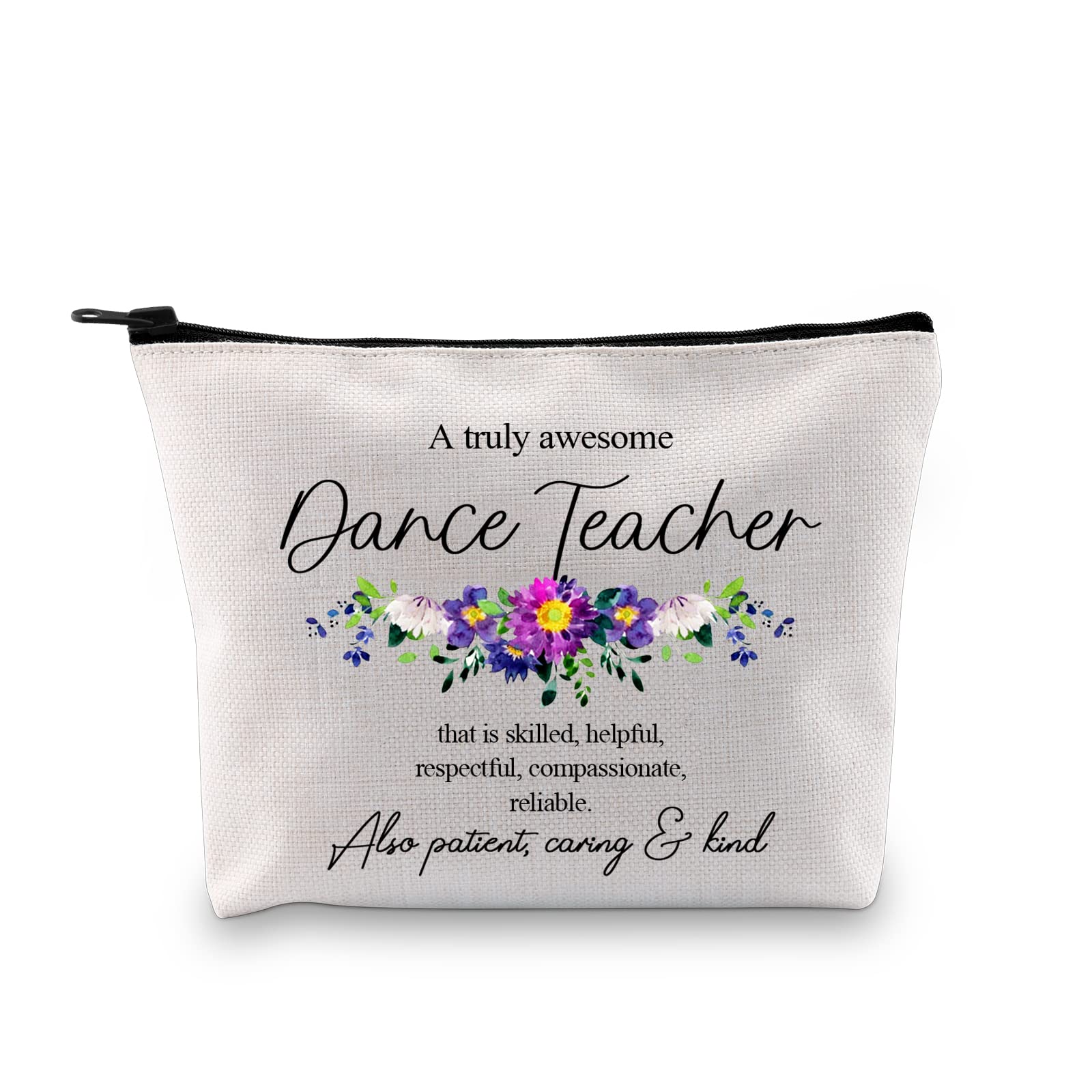 GJTIM Dance Teacher Gift - Stylish Cosmetic Bag & Zipper Pouch for Dance Instructors, Coaches, and Performers - Perfect Travel Case for Dance Classes, Rehearsals, and Competitions