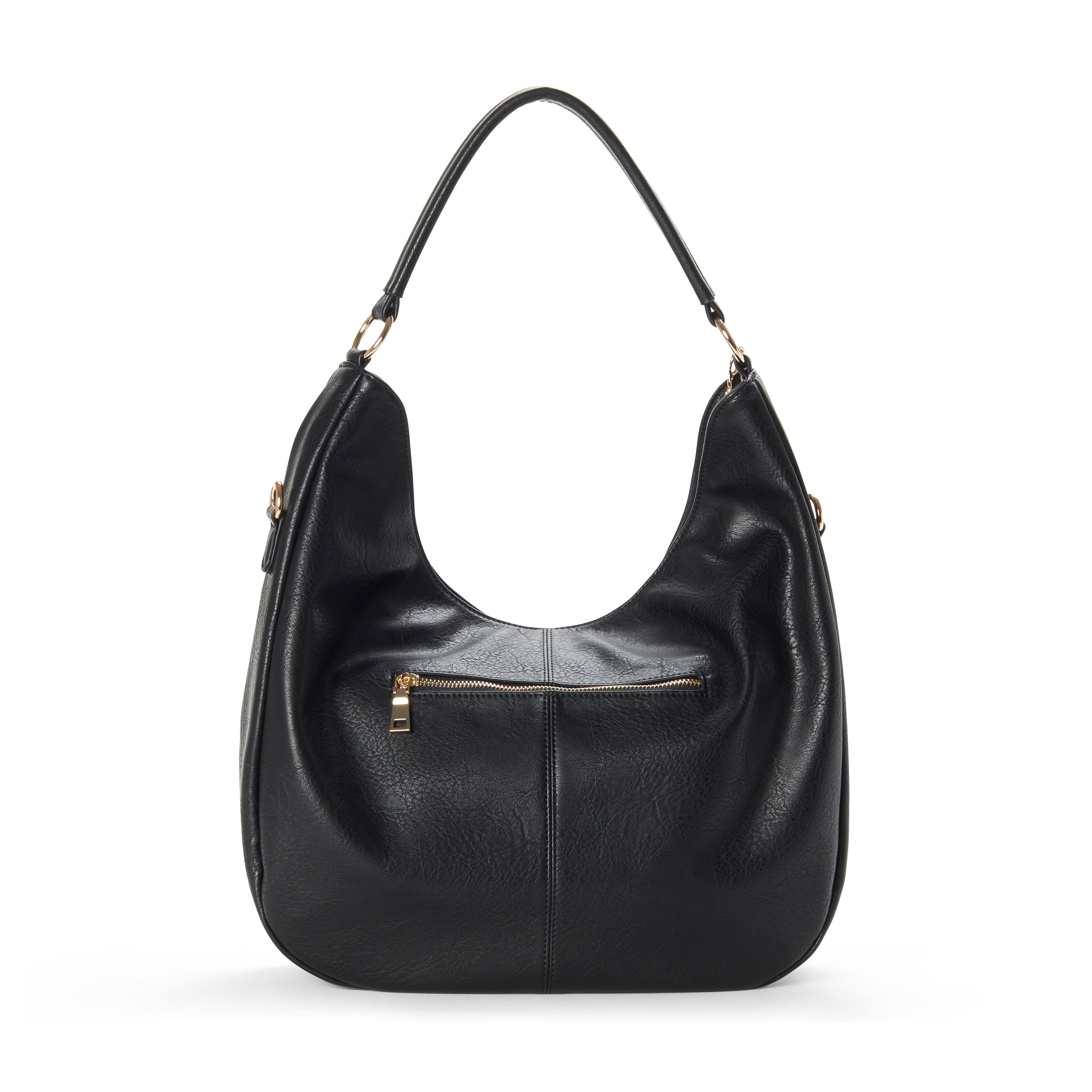Savannah Vegan Leather Perforated Hobo Bag for Women - Stylish Black Crossbody Purse for Work, Travel & Everyday Use