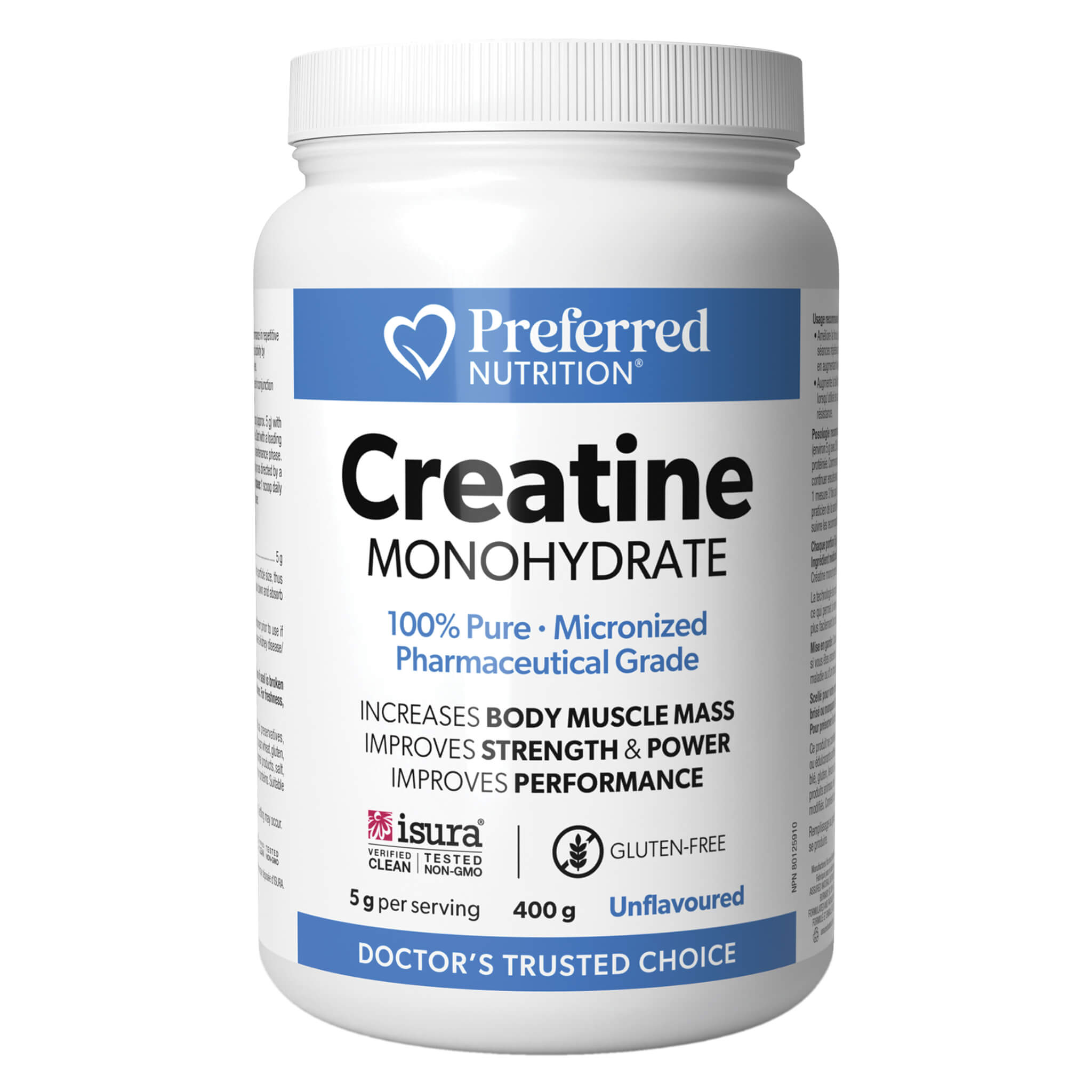 Best Unflavored Creatine Powder for Muscle Growth & Recovery - Premium Pure Creatine Monohydrate Supplement for Athletes & Fitness Enthusiasts - Ideal for Pre/Post Workout, Bodybuilding & Strength Training