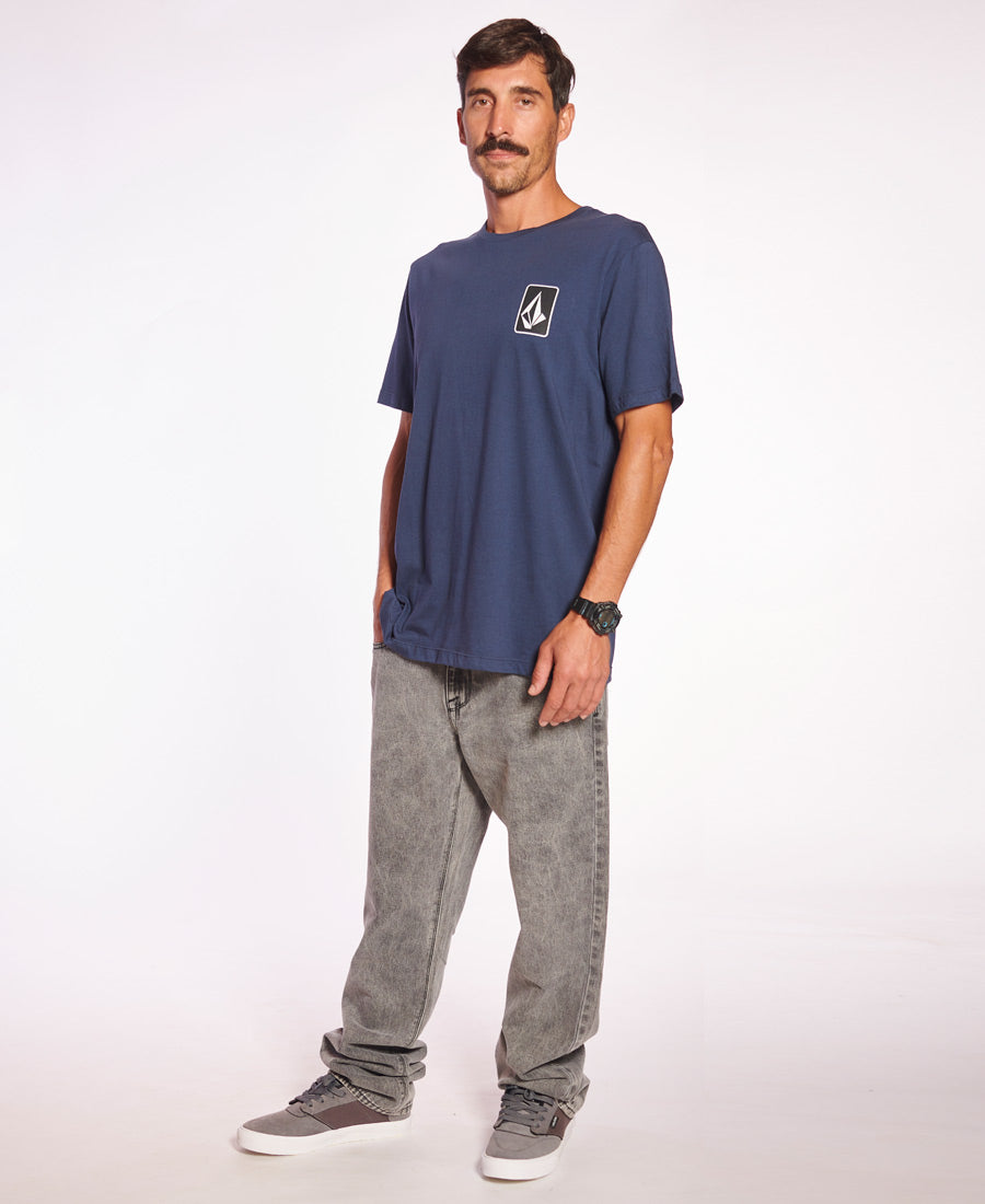 Volcom Skate Vitals T-Shirt for Men - Comfortable Blue Skateboard Shirt | Perfect for Skateboarding, Streetwear & Casual Outfits
