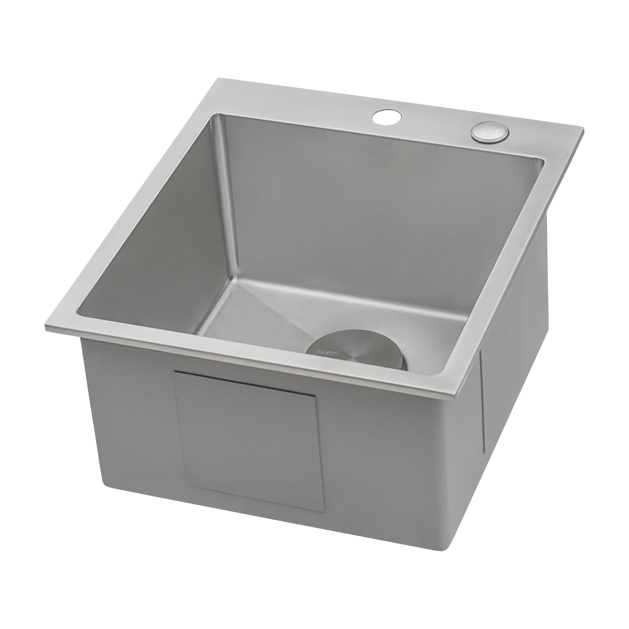 Ruvati 18 x 20 Inch Drop-in Topmount Stainless Steel Kitchen Sink - 16 Gauge Single Bowl with Brushed Finish, Easy to Clean, Rounded Corners (Model RVH8006) | Perfect for Modern Kitchens, RV Campers & Small Space Installations