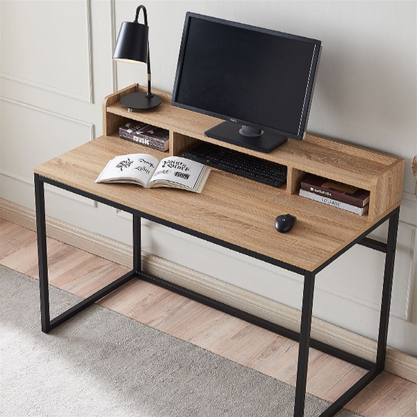Woodstock Sally Office Desk 1200 - Light Oak Finish, Modern Home Office Furniture for Small Spaces | Perfect for Remote Work & Study