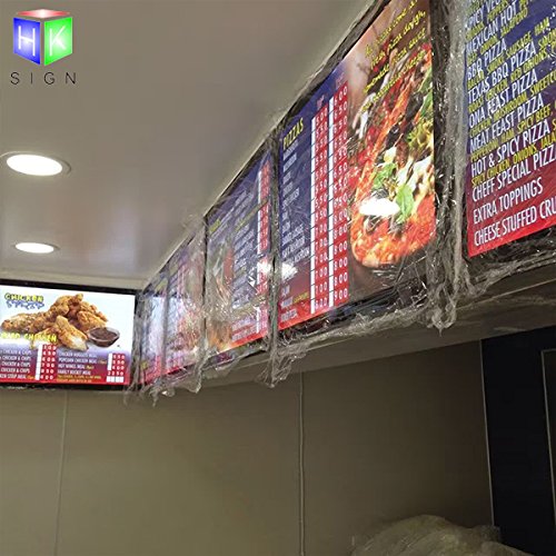 A2 LED Backlit Magnetic Poster Frame - Restaurant Menu Board & Fast Food Advertising Display Sign - Durable Lightbox for Commercial Use in Cafes, Diners & Retail Stores