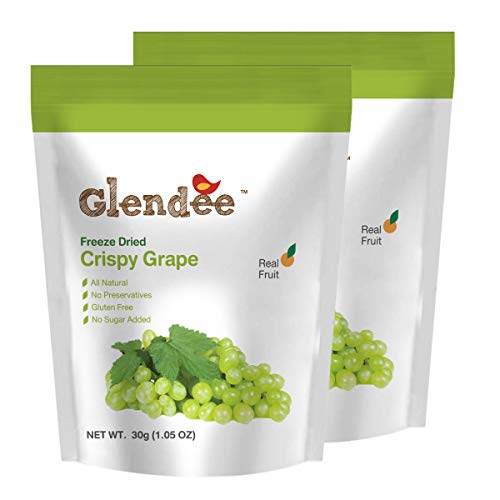 Freeze Dried Grapes - 100% Natural Crunchy Fruit Snacks | Healthy Vegan Snack for Kids & Adults | 2.1oz Resealable Packs | Perfect for Lunchboxes, Hiking & On-the-Go Snacking