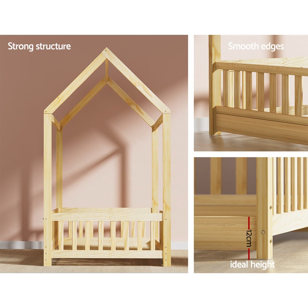 Stylish Oak Kids Single Bed Frame - Durable & Safe for Children's Bedroom Decor