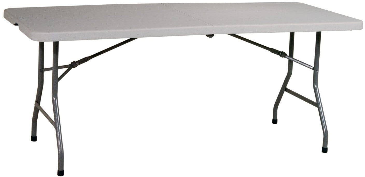 Office Star Work Smart™ 6-Foot Resin Folding Multipurpose Table [BT6FQ] - Perfect for Home Office, Conference Rooms, Trade Shows & Outdoor Events
