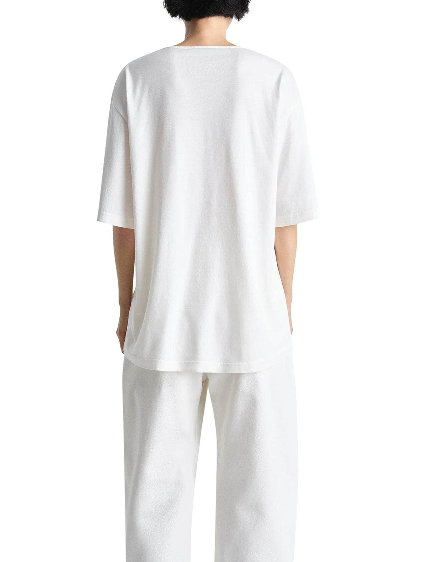 Lemaire Foulard T-Shirt in Nude Neutrals - TO1384LJ1018 WH001 Chalk | Soft & Stylish Women's Top for Casual Wear & Layering