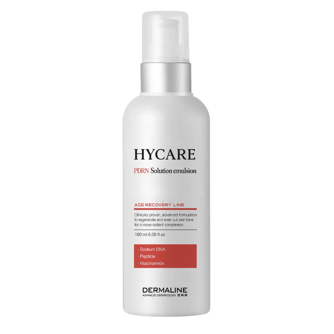 Dermaline Hycare PDRN Solution Emulsion 200ml - Anti-Aging Facial Moisturizer for Wrinkles & Skin Repair - Perfect for Daily Skincare Routine & Post-Procedure Care
