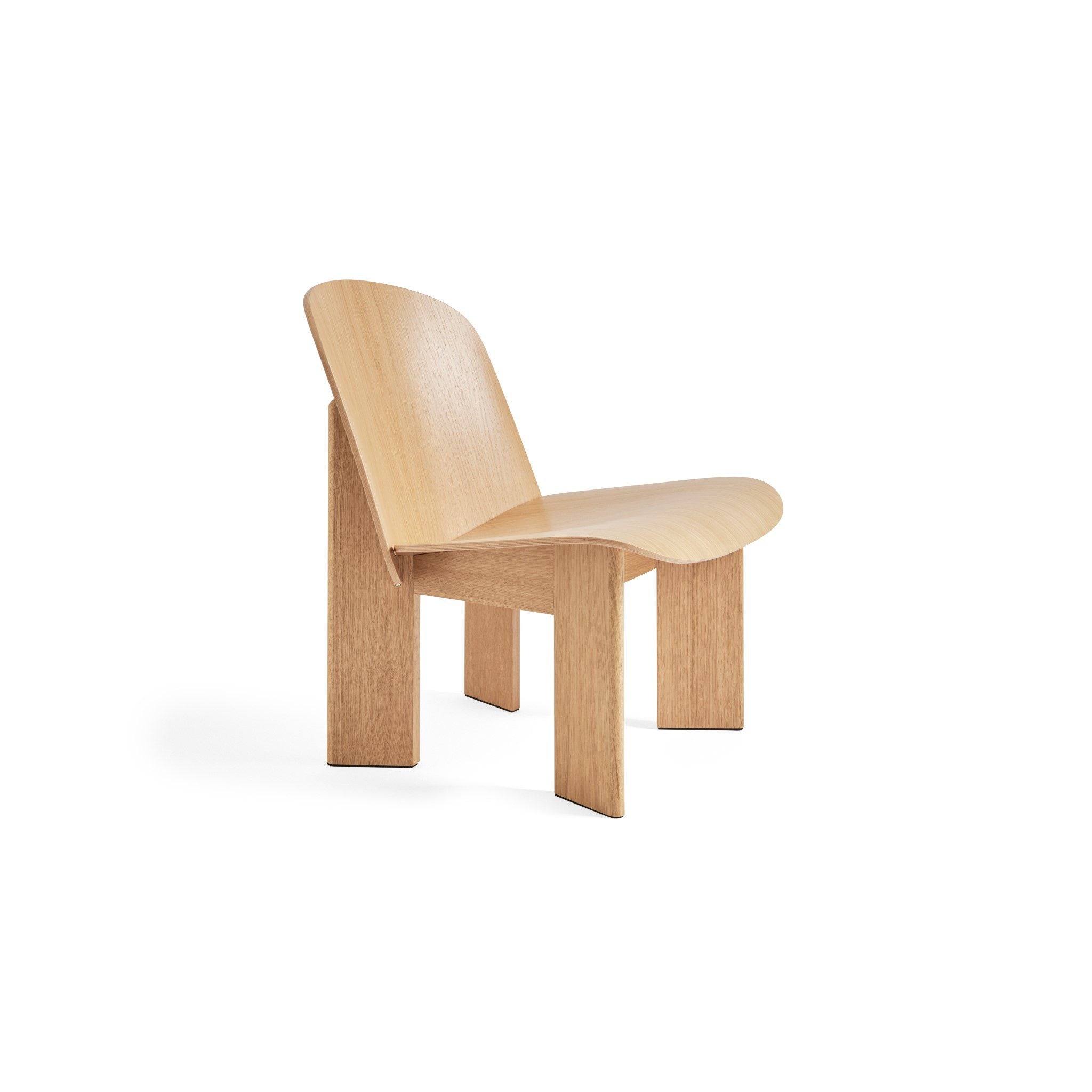 HAY Chisel Lounge Chair - Premium Lacquered Oak Wood Modern Accent Chair for Living Room, Office & Lounge Areas | Comfortable Mid-Century Inspired Seating Furniture