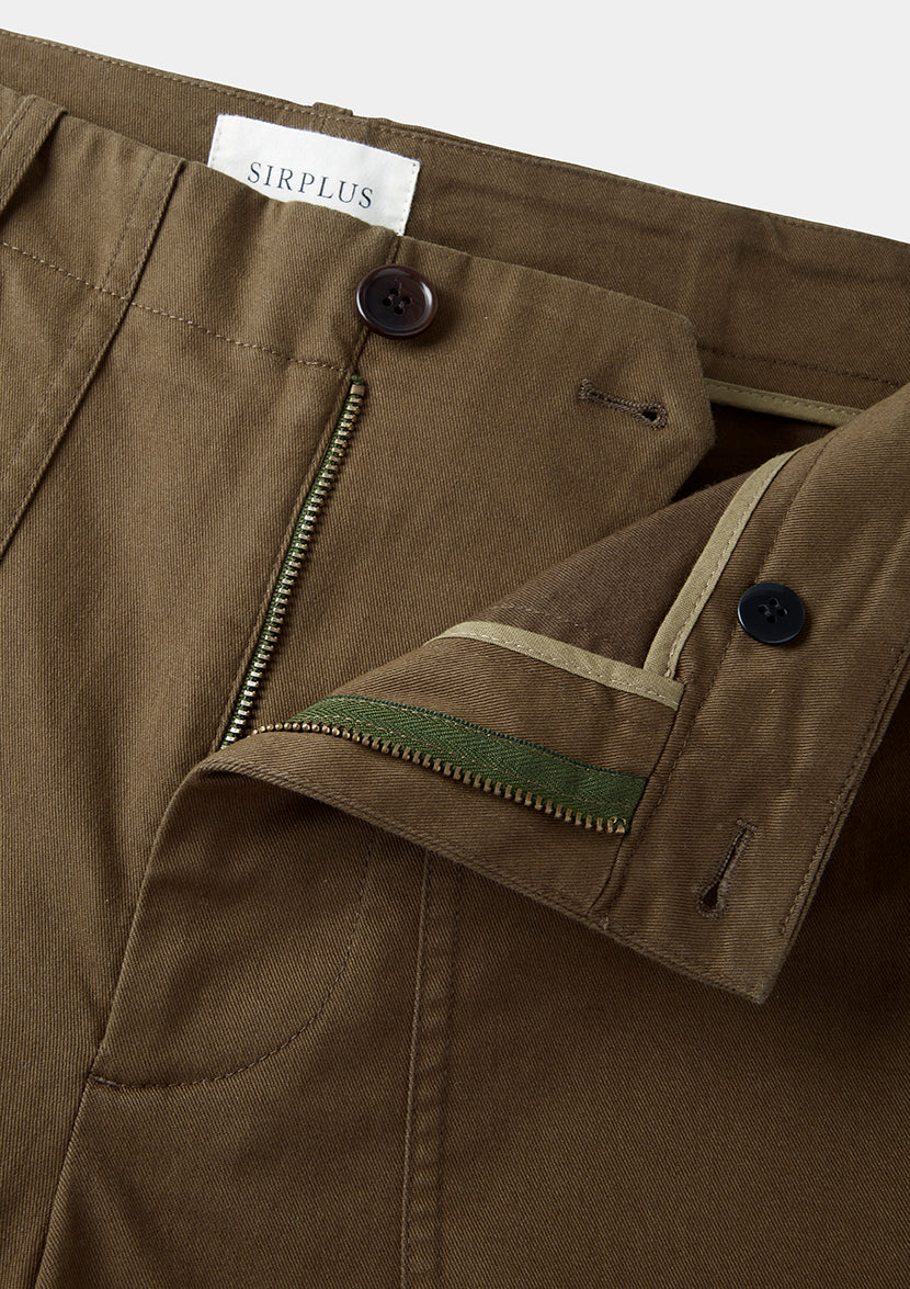 Stylish Olive Cotton Utility Trousers for Men & Women - Comfortable Work Pants for Outdoor, Hiking & Casual Wear