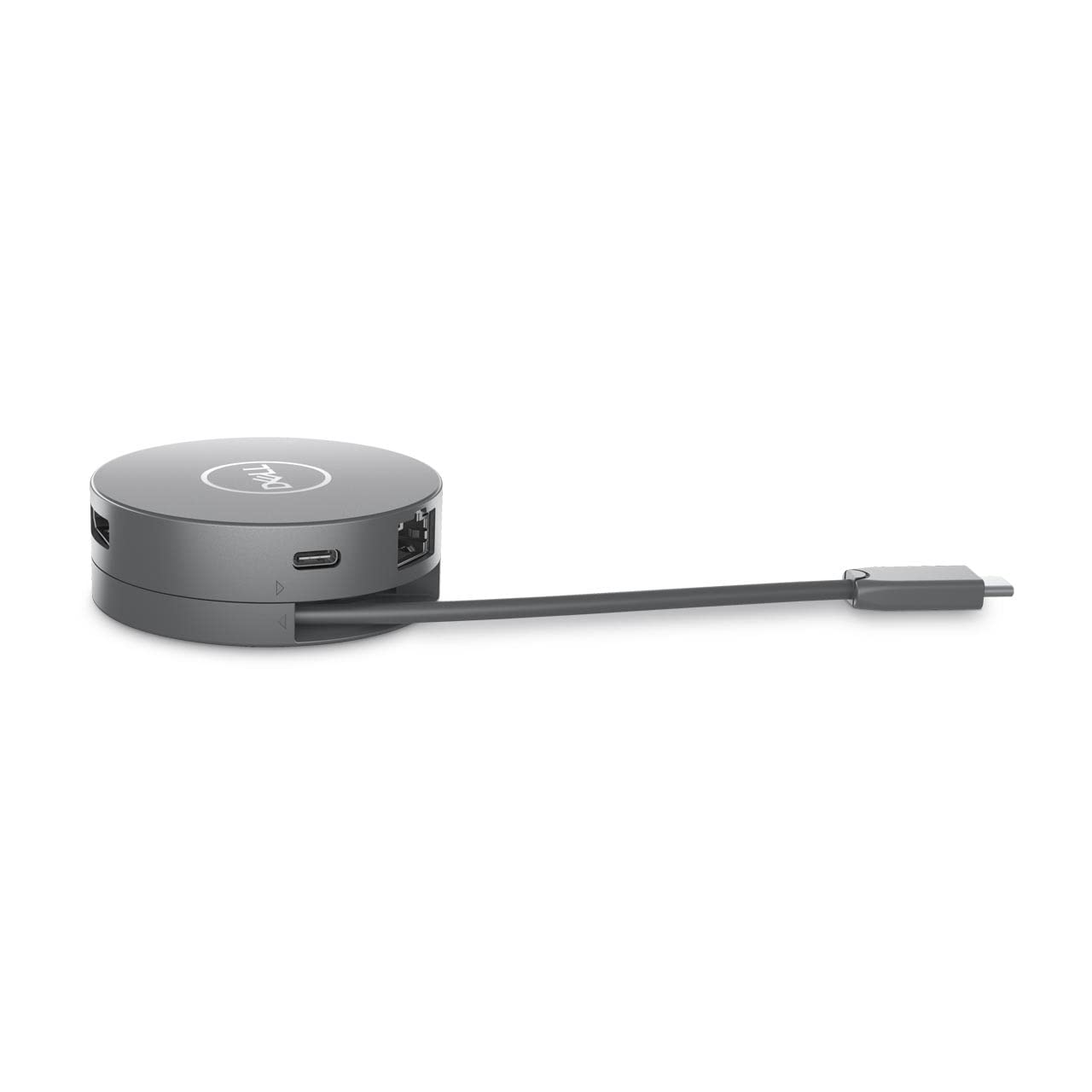 Dell 6-in-1 USB-C DA305 Multiport Adapter with Round Coaxial Cable - Plug & Play, USB-C Hub for Laptop - Gray | Perfect for Home Office, Business Travel & Remote Work