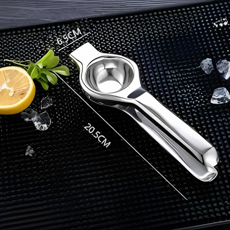 Premium Stainless Steel Lemon Squeezer - Heavy Duty Manual Citrus Juicer with Non-Slip Handles - Perfect for Lime, Orange & Grapefruit - Ideal for Cocktails, Baking & Healthy Juicing at Home